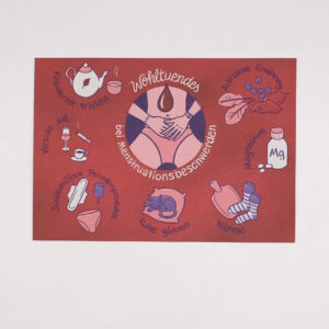 Postkarte "Wohltuendes bei Menstruationsbeschwerden"