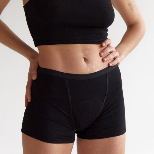 Periodenunterwäsche Boxershort schwarz