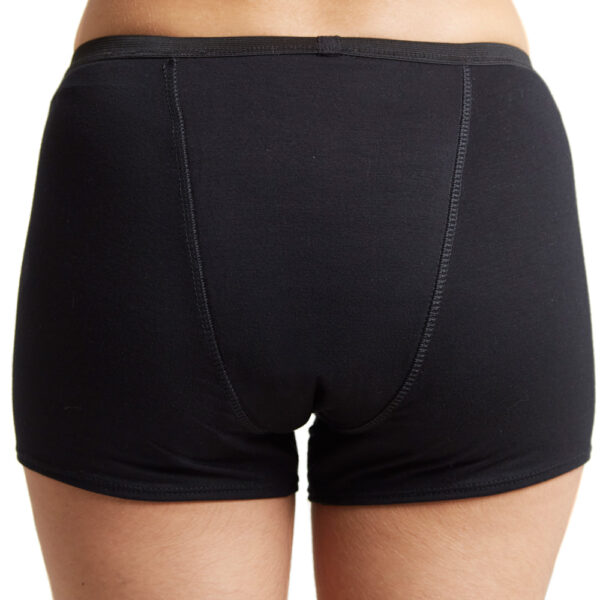 Periodenunterwäsche Boxershort schwarz - hinten